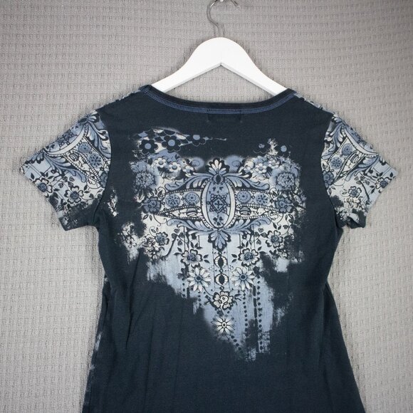 Vanilla Sugar Metal Rhinestud y2k 2000s Top - Picture 6 of 7